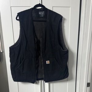 Carhartt Dark Gray Vest with Sherpa Lining